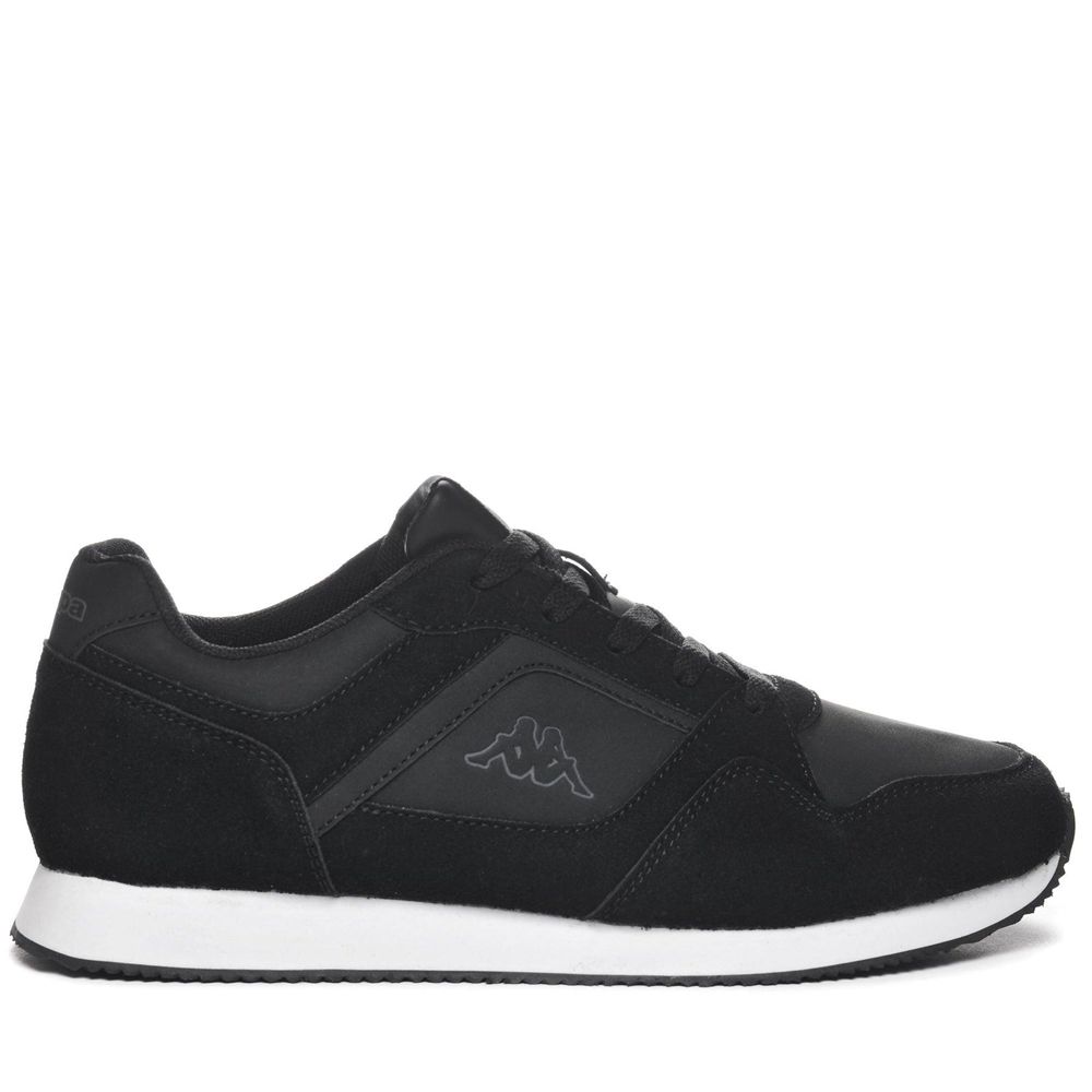 Men Kappa Logo Foles Sneakers Black | 389271-EGW