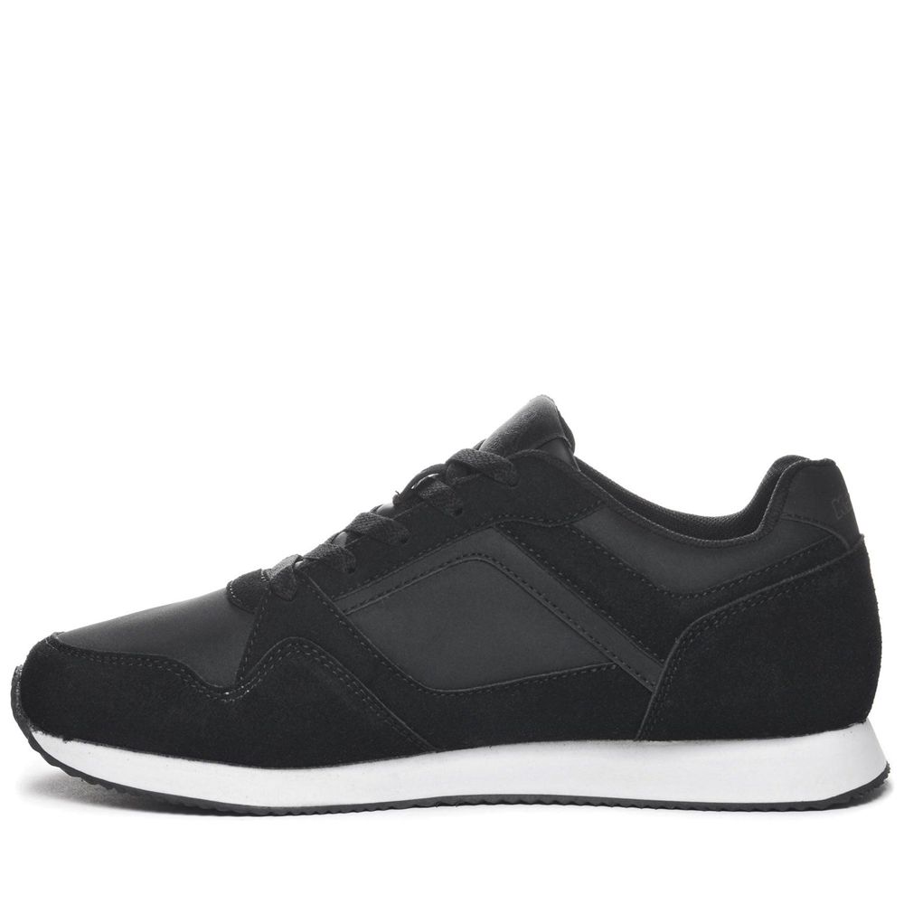 Men Kappa Logo Foles Sneakers Black | 389271-EGW