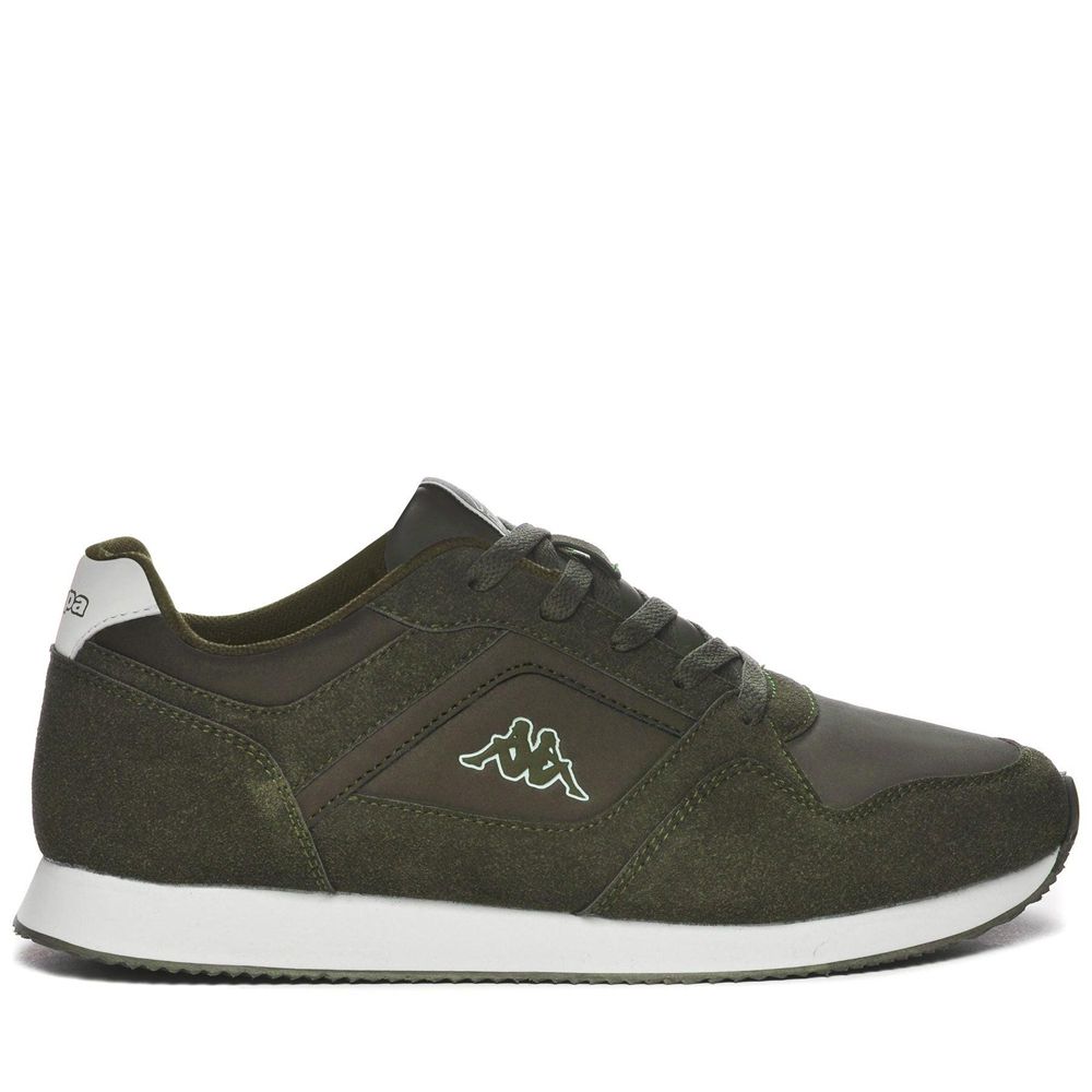 Men Kappa Logo Foles Sneakers Green | 638205-FAY