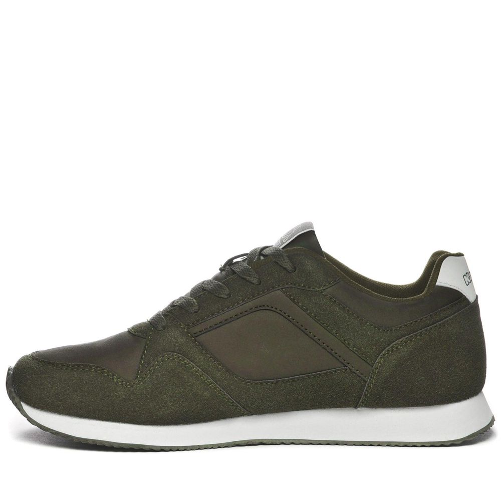 Men Kappa Logo Foles Sneakers Green | 638205-FAY