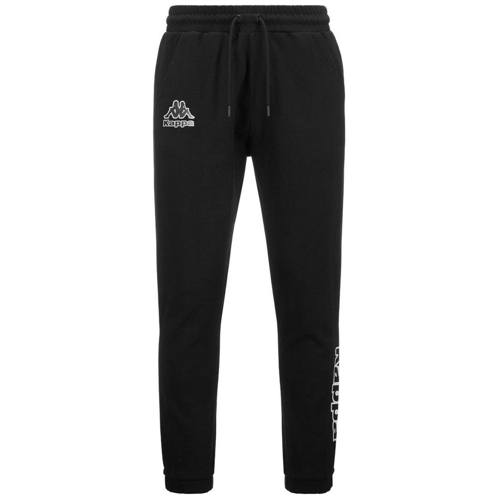 Men Kappa Logo Folio Pants Black | 514826-BJQ