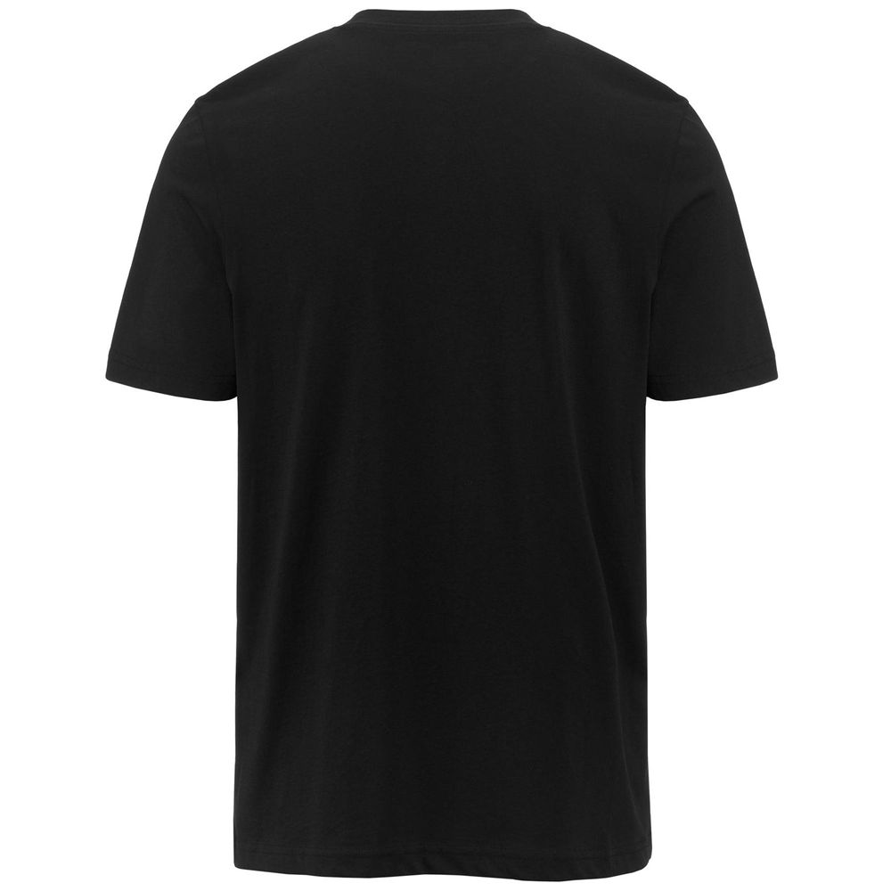 Men Kappa Logo Friodo T-Shirt Black | 647382-EQH