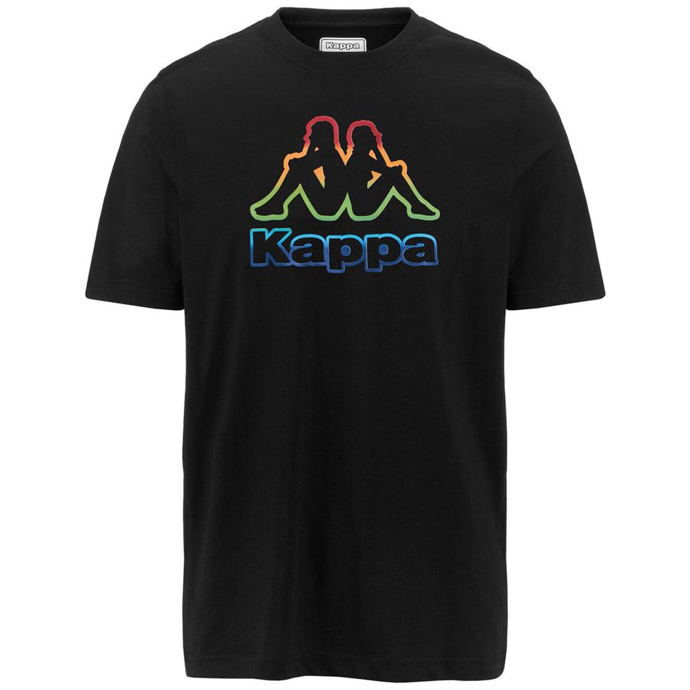 Men Kappa Logo Friodo T-Shirt Black | 647382-EQH