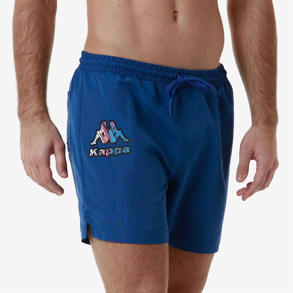 Men Kappa Logo Friogo Swimwear Blue | 923861-LHQ