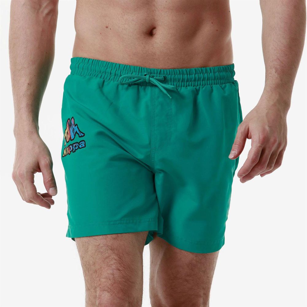 Men Kappa Logo Friogo Swimwear Green | 369548-ICD