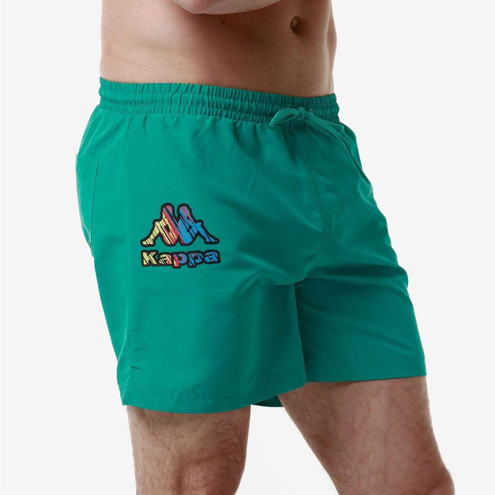 Men Kappa Logo Friogo Swimwear Green | 369548-ICD