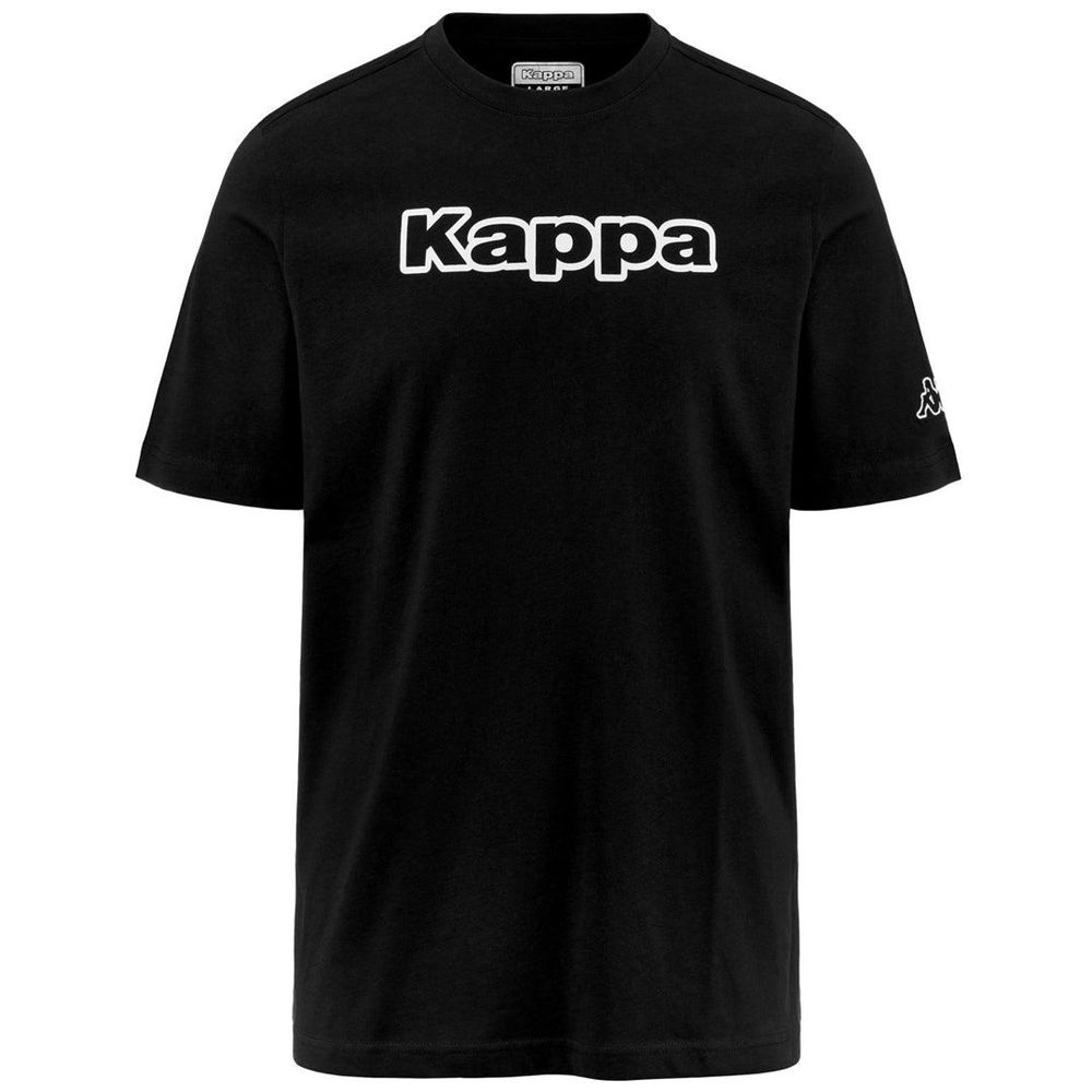 Men Kappa Logo Fromen T-Shirt Black | 605978-KNR