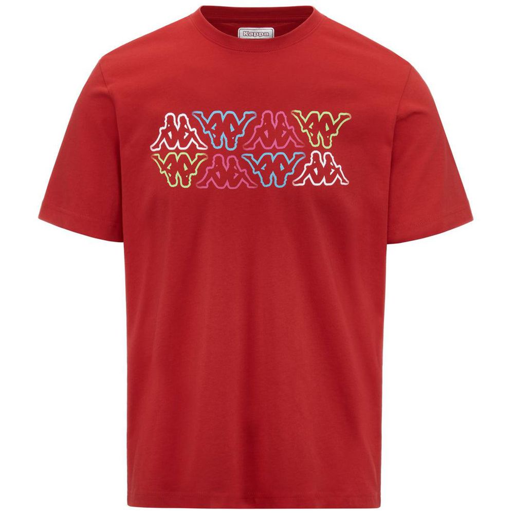 Men Kappa Logo Fuiamo T-Shirt Red | 736852-UCY