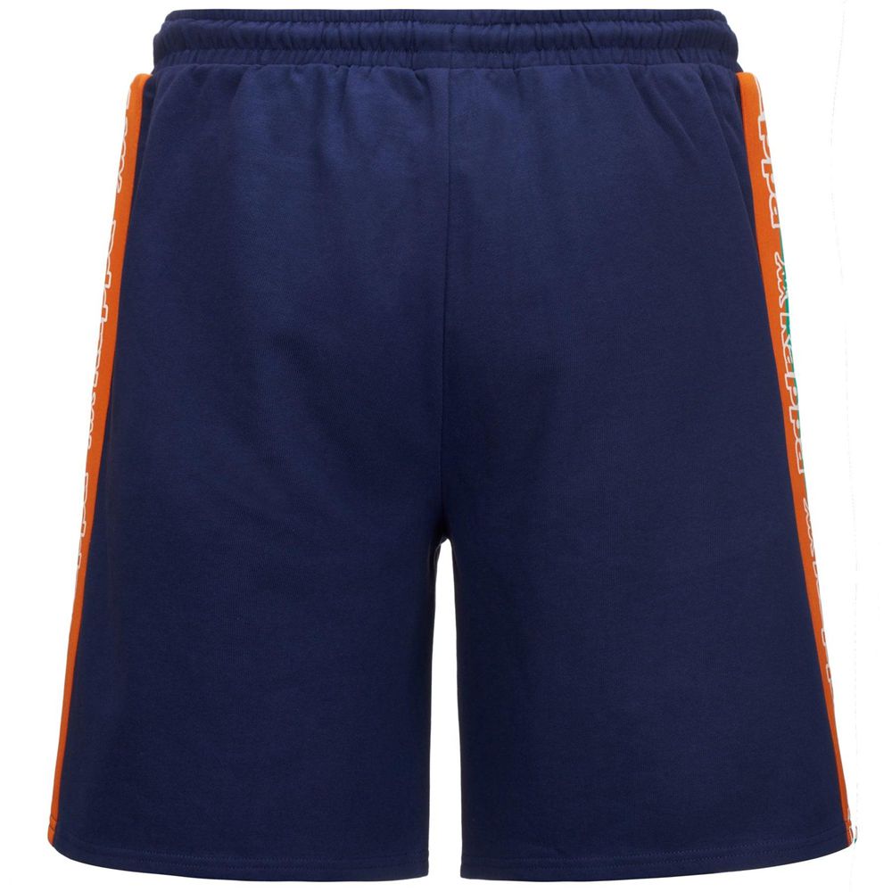 Men Kappa Logo Fulto Shorts Navy | 364921-WNY