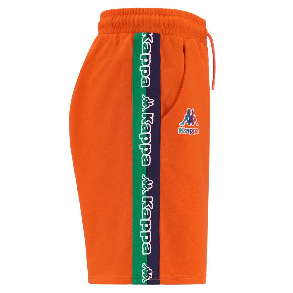 Men Kappa Logo Fulto Shorts Orange | 385794-DUW