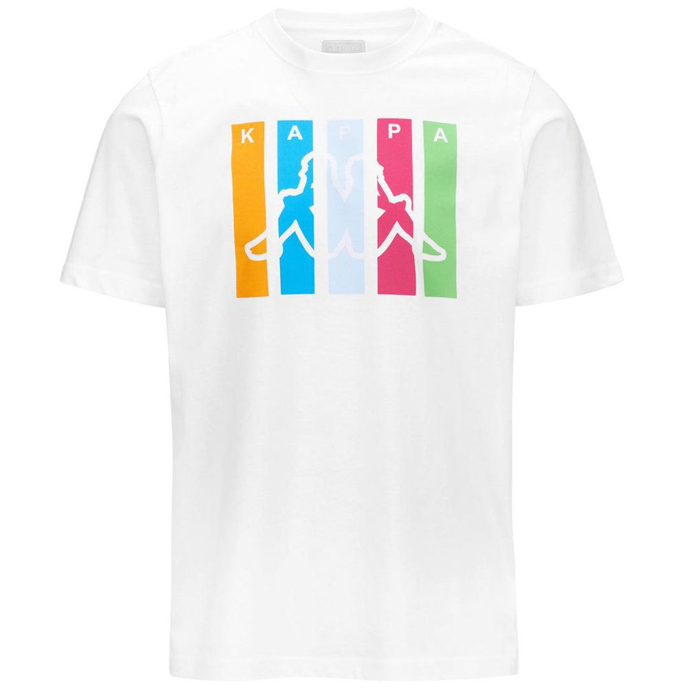 Men Kappa Logo Funior T-Shirt White | 729315-NUZ