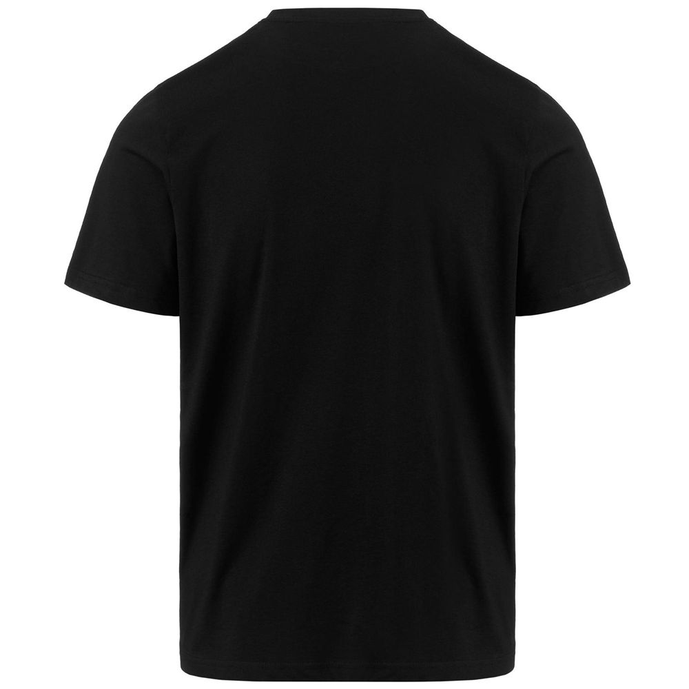 Men Kappa Logo Fuoviom T-Shirt Black | 645013-WDZ