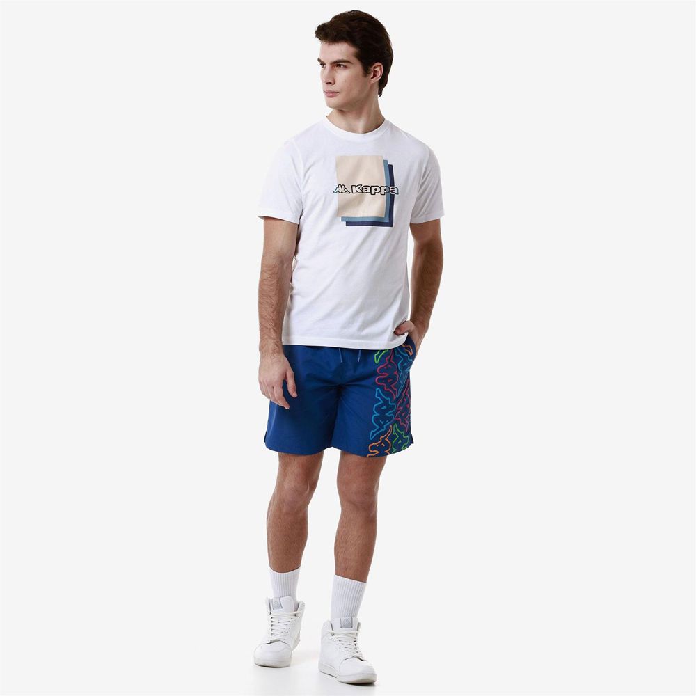 Men Kappa Logo Fuoviom T-Shirt White | 960587-FQI