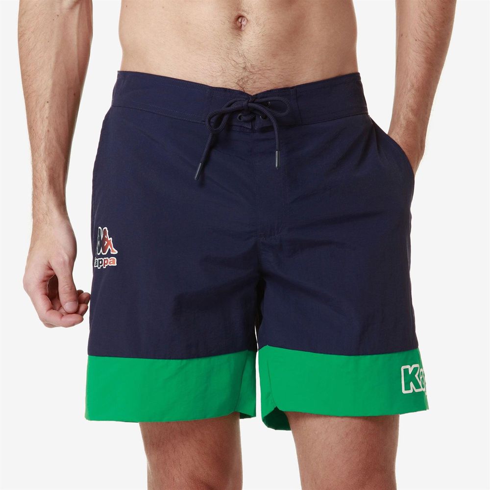 Men Kappa Logo Fuxom Swimwear Blue | 736024-FPV