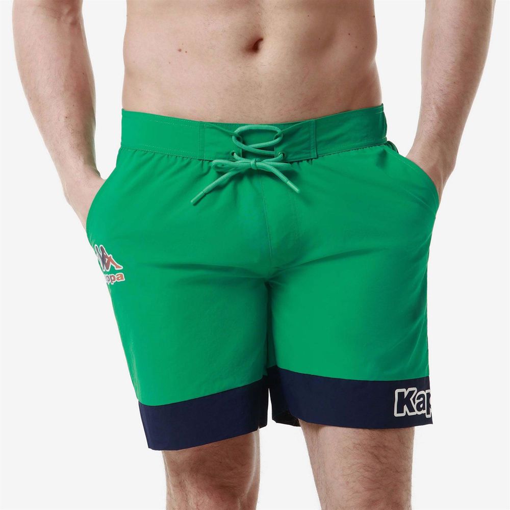 Men Kappa Logo Fuxom Swimwear Green | 798465-NIY