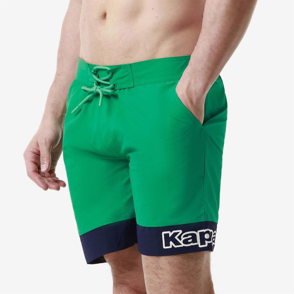 Men Kappa Logo Fuxom Swimwear Green | 798465-NIY