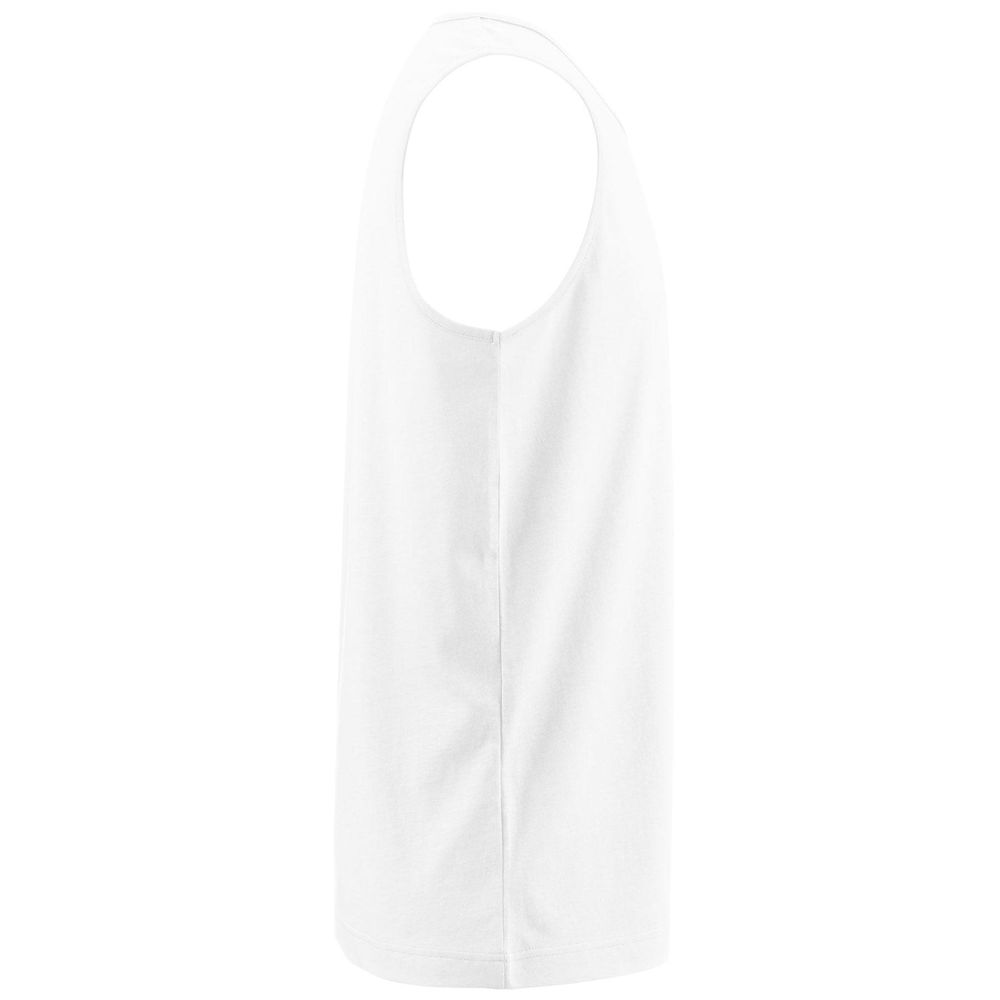 Men Kappa Logo Gatan Tank Top White | 780631-KWH