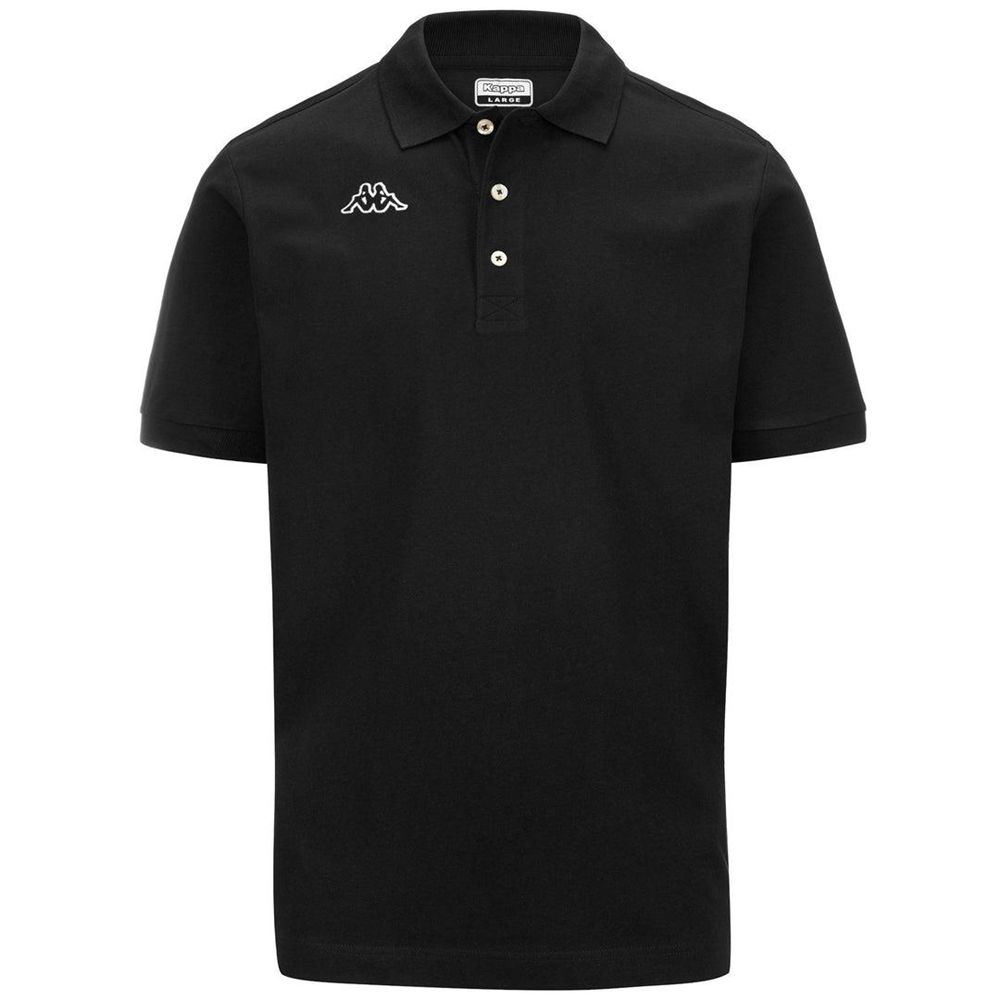 Men Kappa Logo Holiver Mss Polo Shirt Black | 609143-UHV