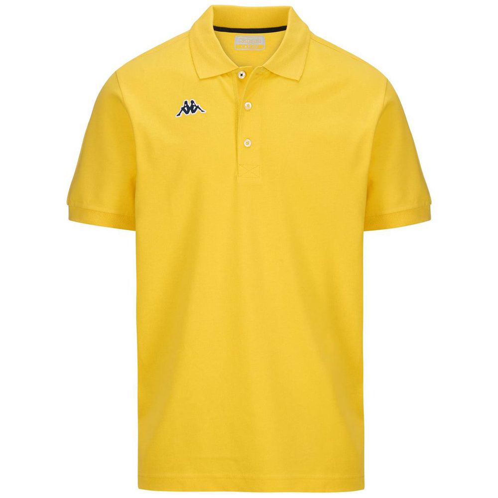 Men Kappa Logo Holiver Mss Polo Shirt Yellow | 017623-JWH