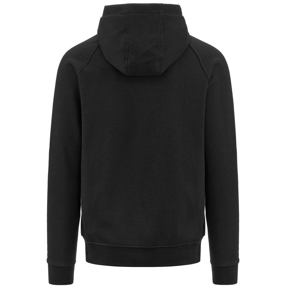 Men Kappa Logo Jack Slim Hoodie Black | 321796-JRK