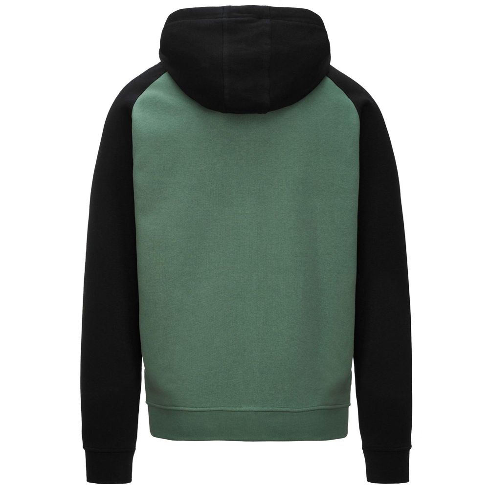 Men Kappa Logo Jack Slim Hoodie Green | 036157-VFH