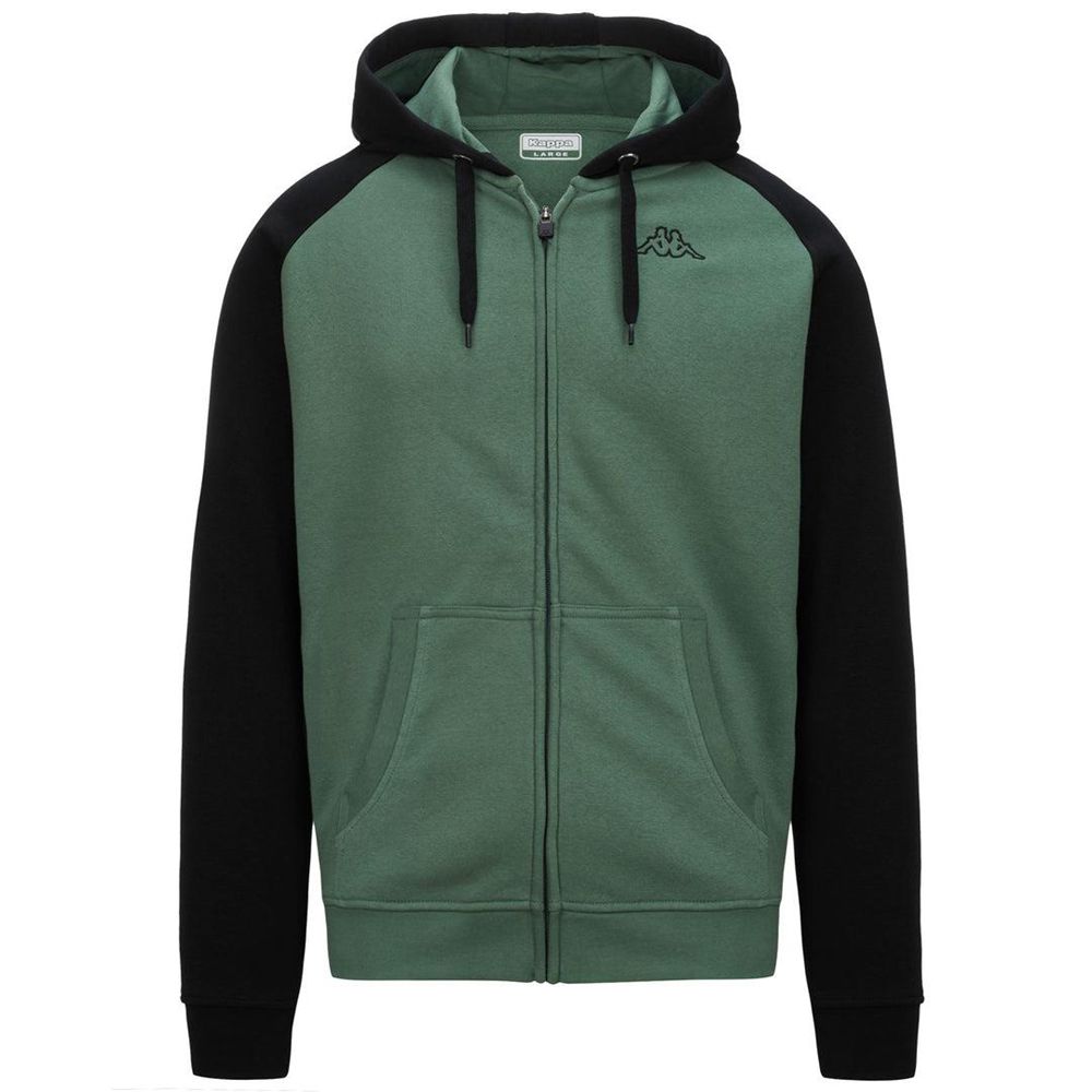 Men Kappa Logo Jack Slim Hoodie Green | 036157-VFH