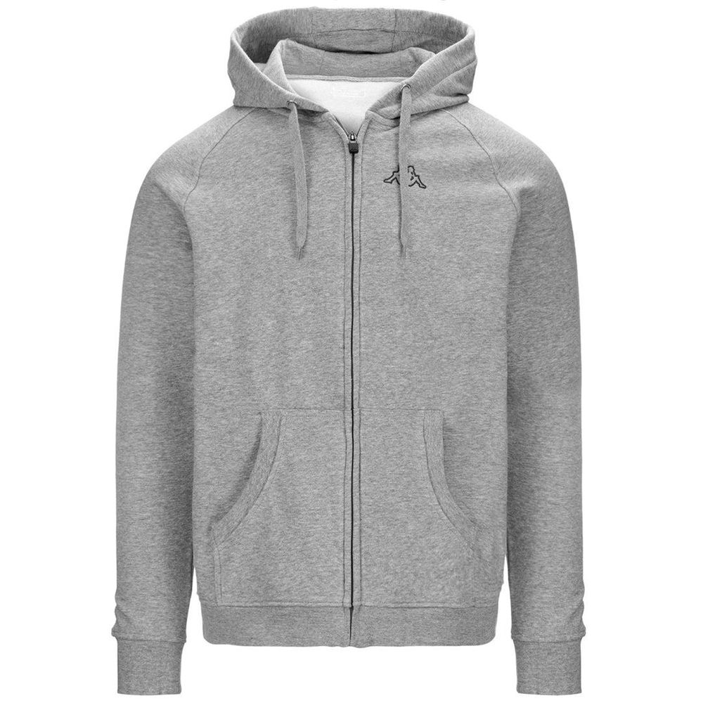 Men Kappa Logo Jack Slim Hoodie Grey | 729581-FGW