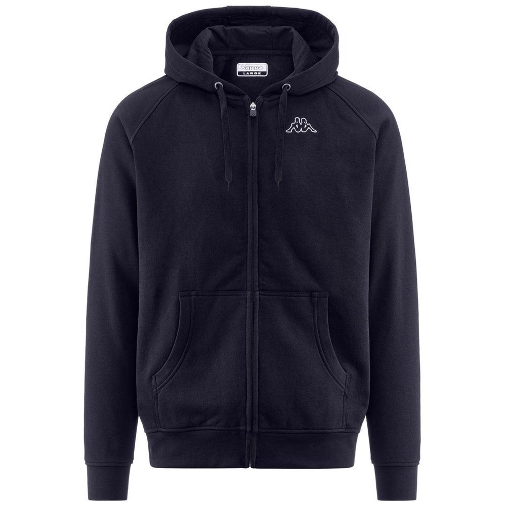 Men Kappa Logo Jack Slim Hoodie Navy | 517239-WTP