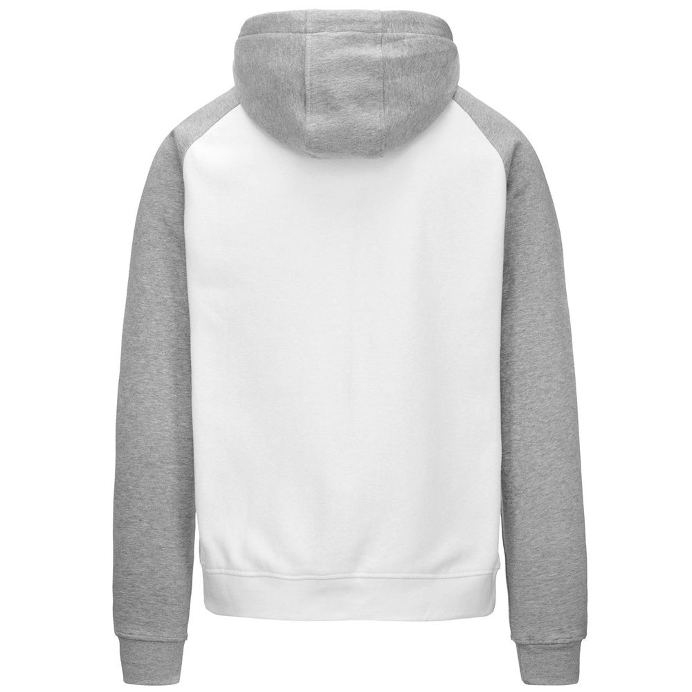 Men Kappa Logo Jack Slim Hoodie White | 326754-EBD