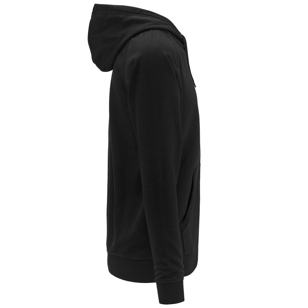 Men Kappa Logo Jackus Slim Hoodie Black | 126857-NEV