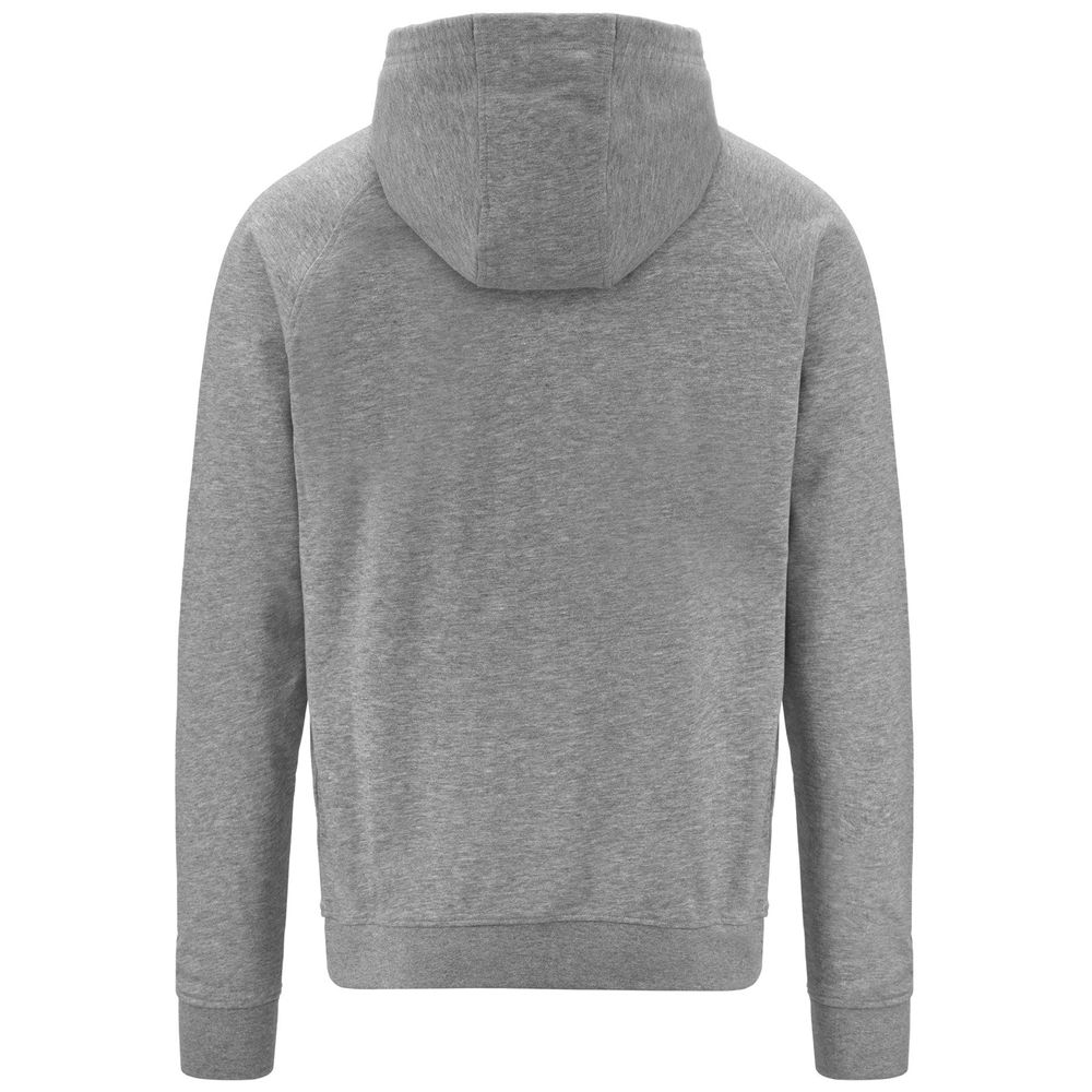 Men Kappa Logo Jackus Slim Hoodie Grey | 569843-VUQ