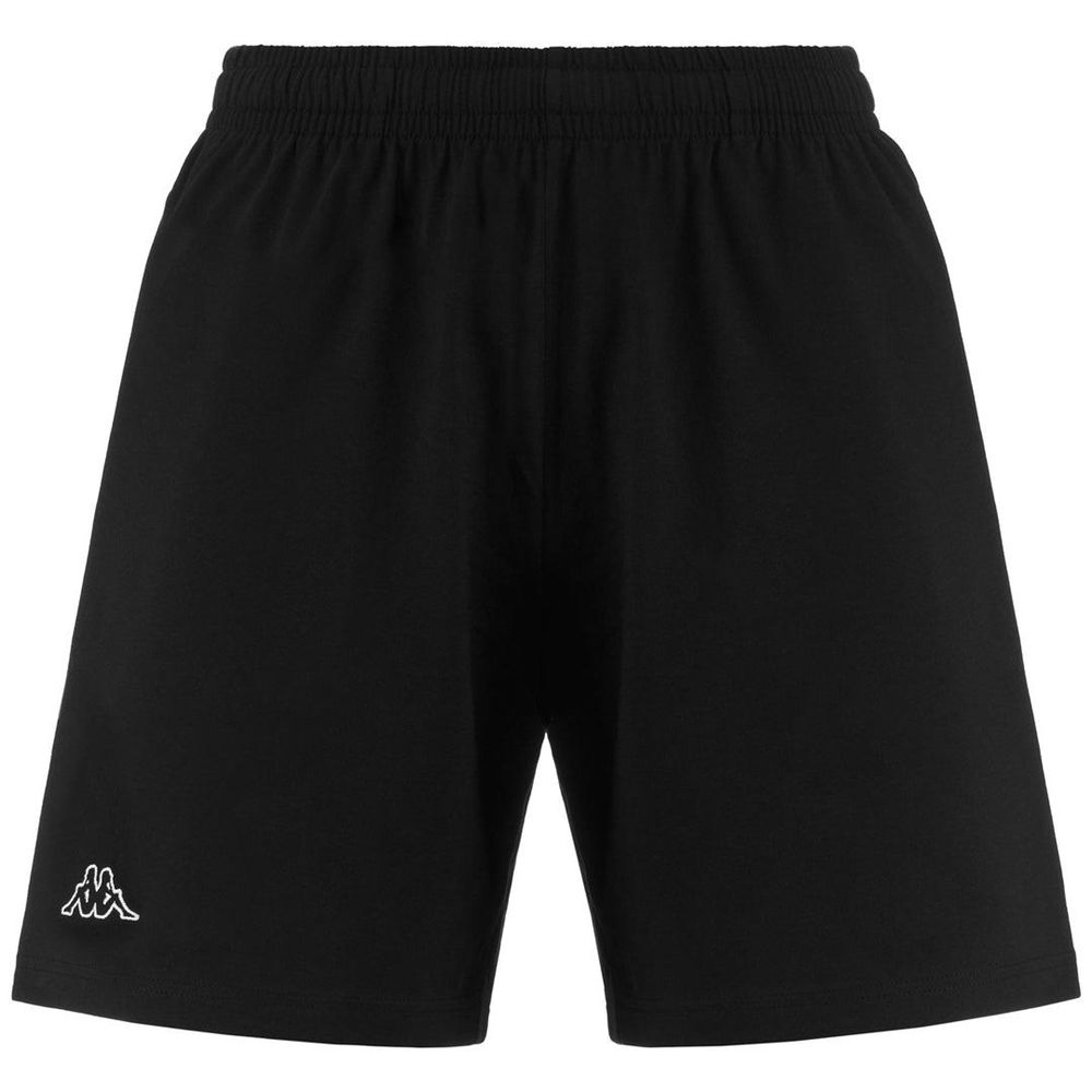 Men Kappa Logo Korpo Cabas Shorts Black | 356401-MUB