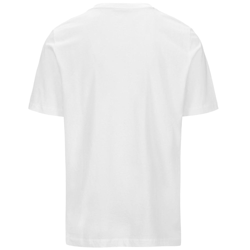 Men Kappa Logo Korpo Cafers Slim T-Shirt White | 136790-QDU