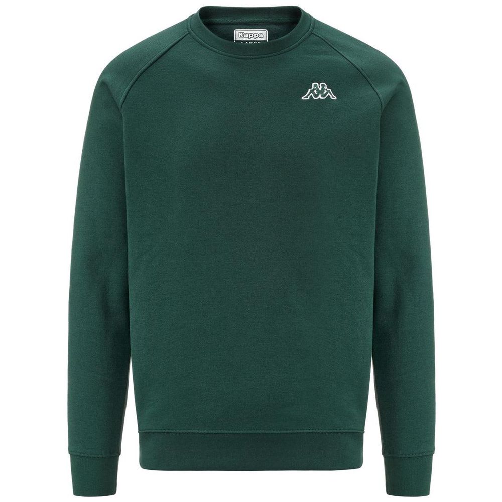 Men Kappa Logo Korpo Caimali Sweater Green | 093268-ZVA