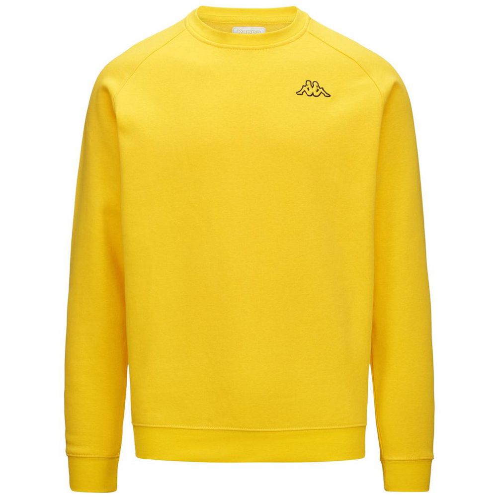 Men Kappa Logo Korpo Caimali Sweater Yellow | 475298-QSW