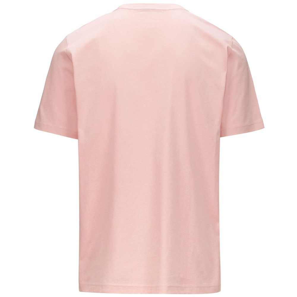 Men Kappa Logo Korpo Cromen T-Shirt Pink | 539806-DJB