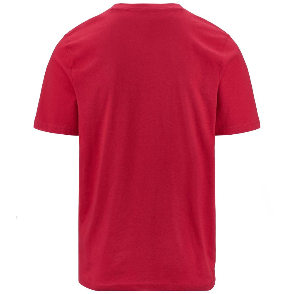 Men Kappa Logo Korpo Cromen T-Shirt Red | 347120-JKL