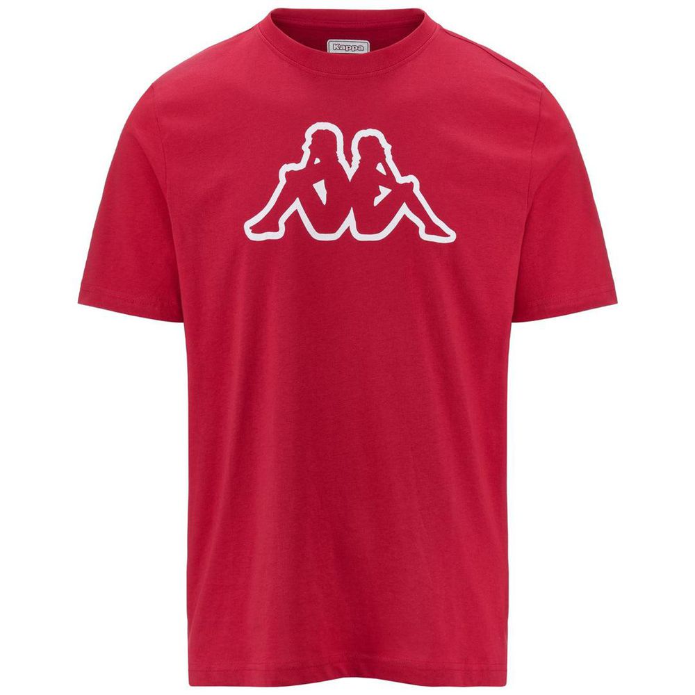 Men Kappa Logo Korpo Cromen T-Shirt Red | 347120-JKL