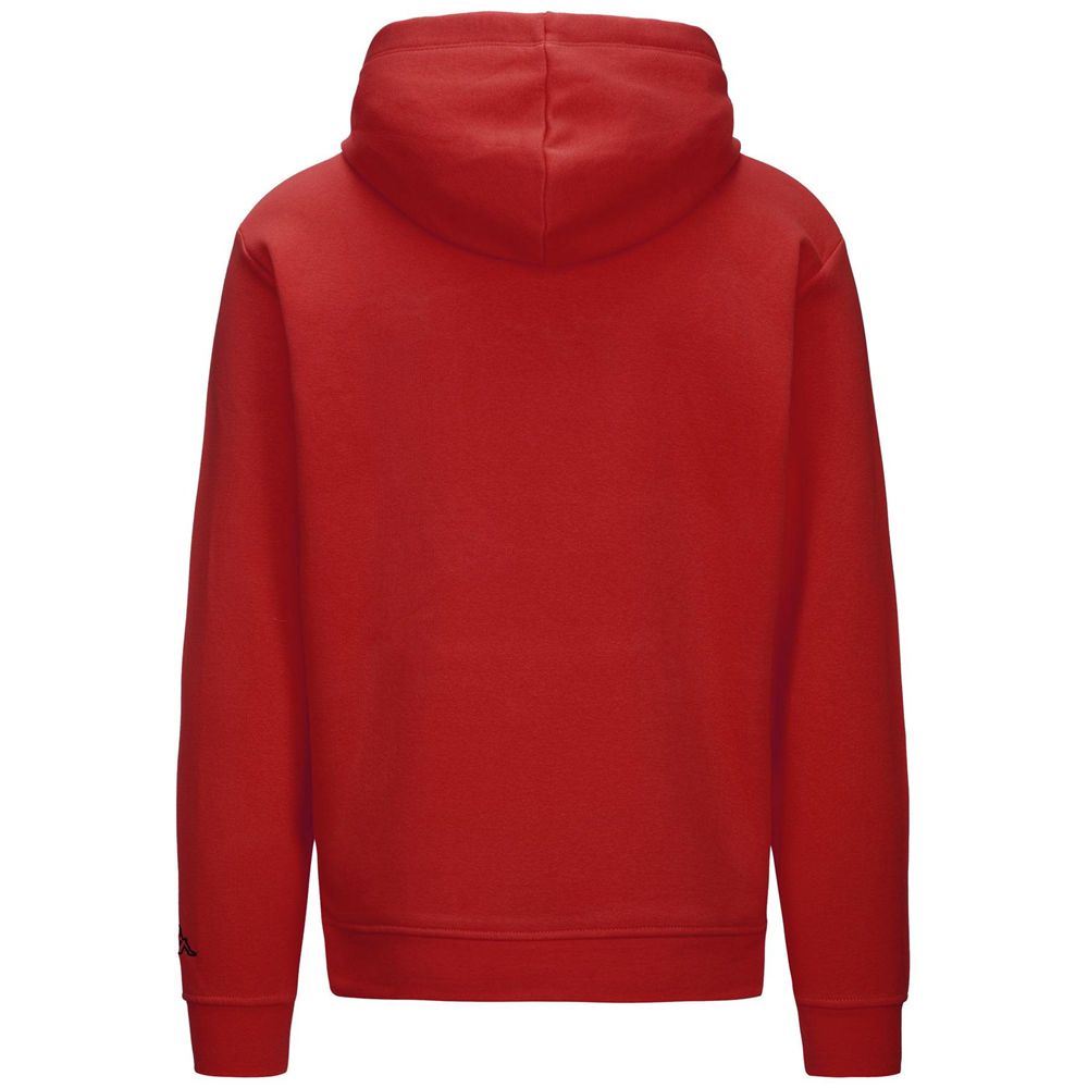 Men Kappa Logo Korpo Dafers Hoodie Red | 384720-ZRK