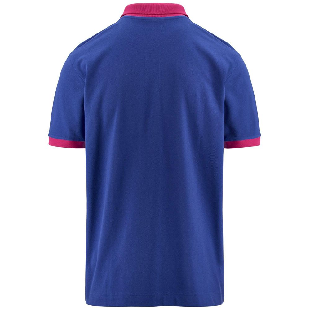 Men Kappa Logo Life Mss Polo Shirt Blue | 693417-SGF