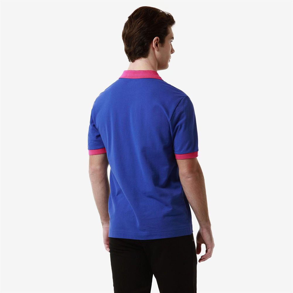 Men Kappa Logo Life Mss Polo Shirt Blue | 693417-SGF