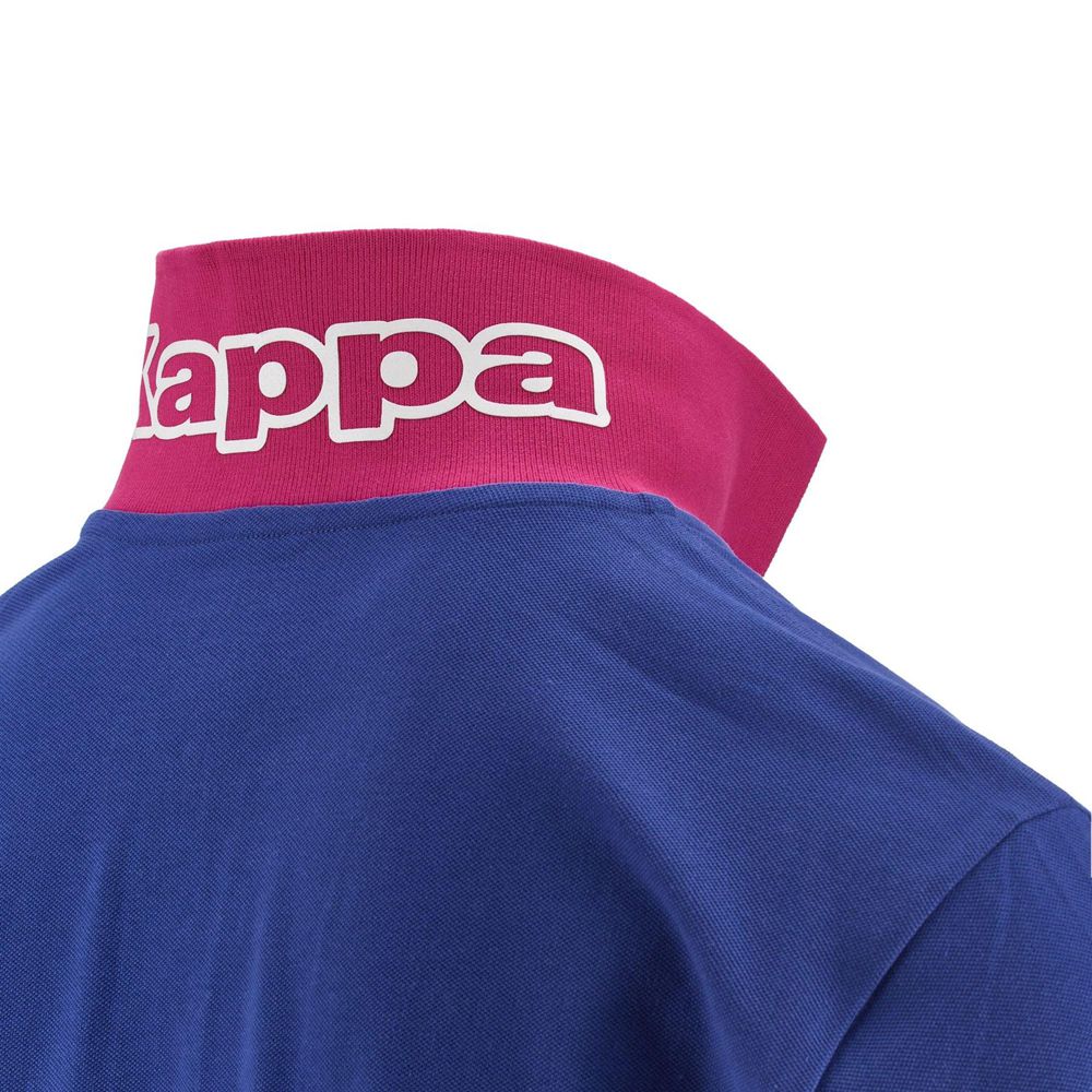 Men Kappa Logo Life Mss Polo Shirt Blue | 693417-SGF