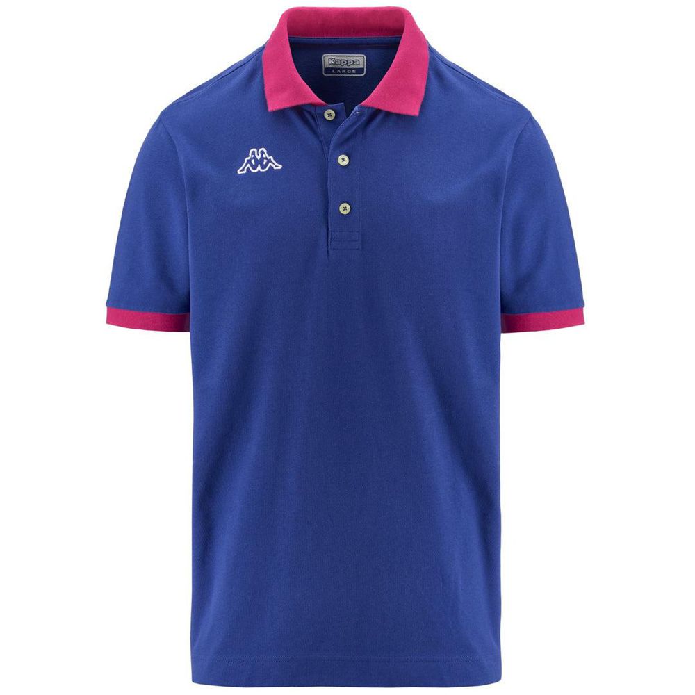 Men Kappa Logo Life Mss Polo Shirt Blue | 693417-SGF