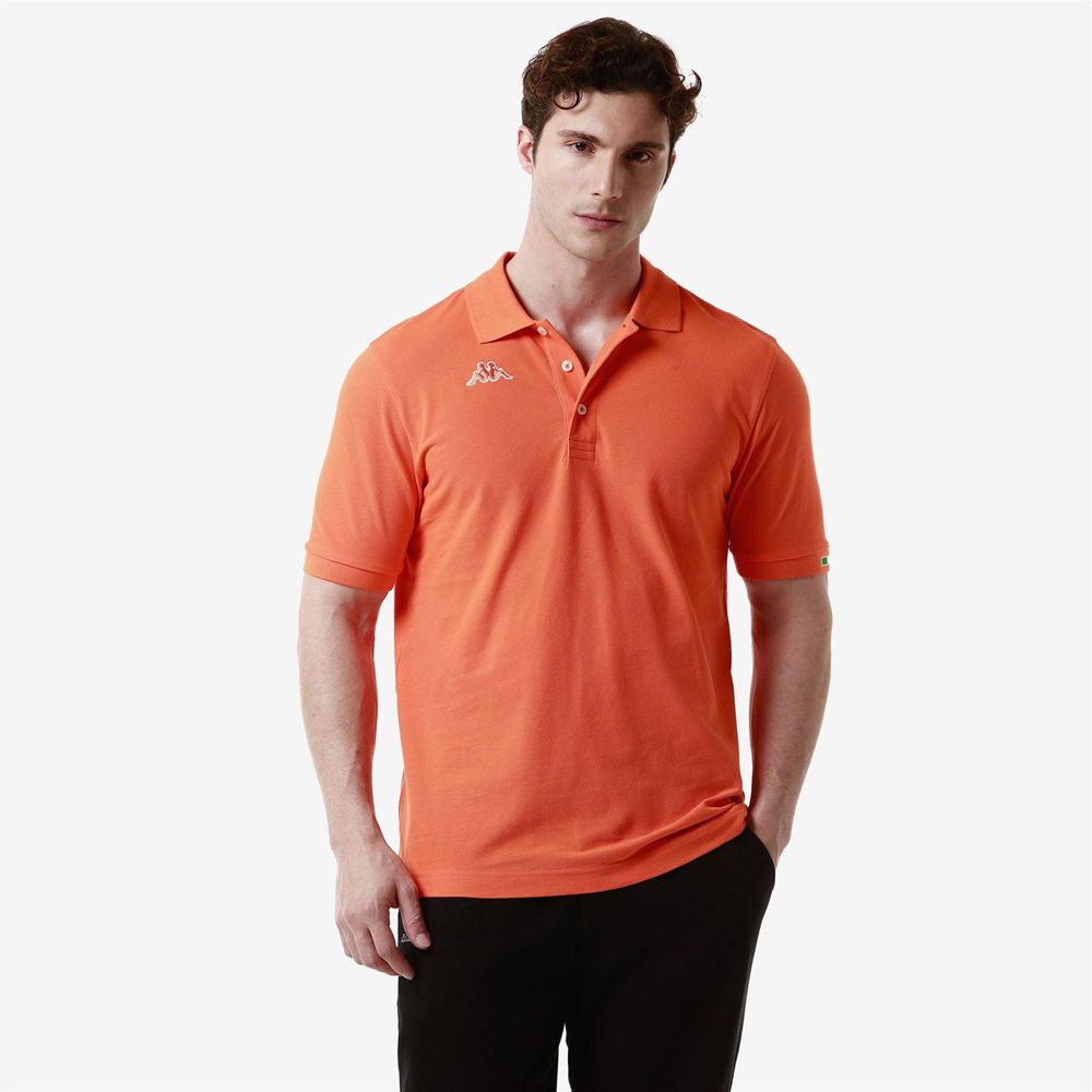 Men Kappa Logo Maltaxita Mss Polo Shirt Orange | 659017-OVD