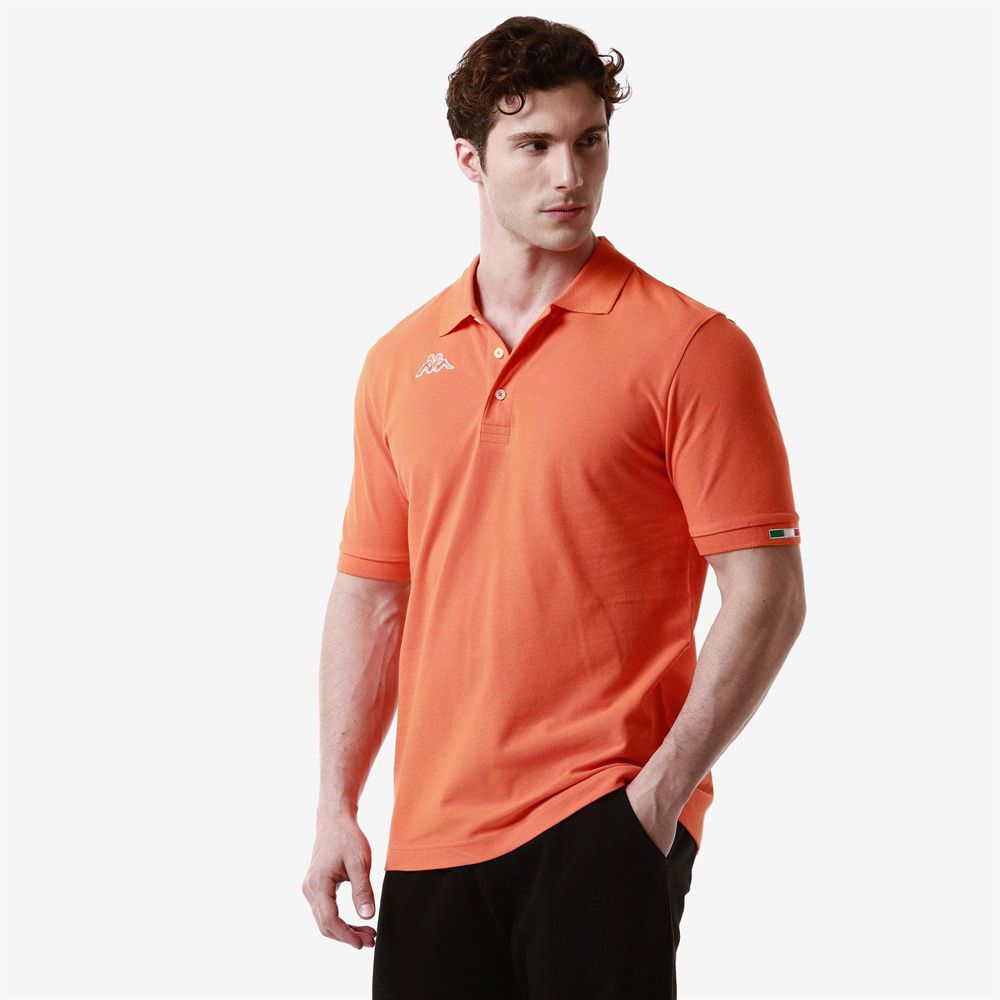 Men Kappa Logo Maltaxita Mss Polo Shirt Orange | 659017-OVD