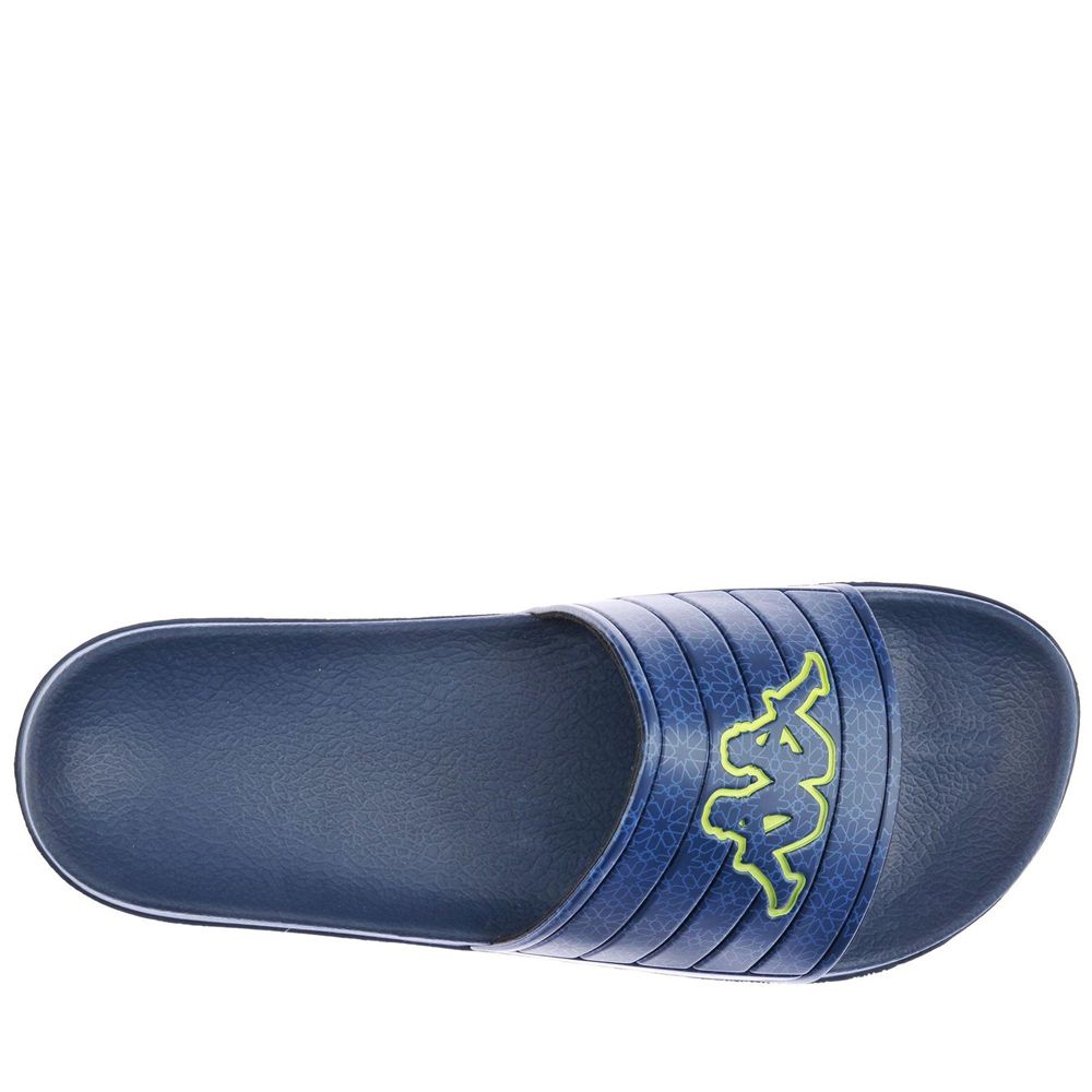 Men Kappa Logo Noles 6 Flip Flops Blue | 516024-LEW