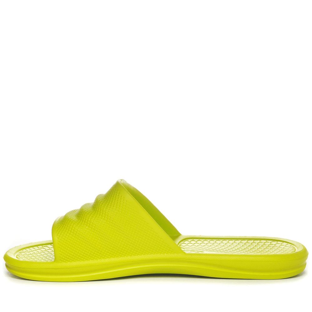 Men Kappa Logo Rint Flip Flops Yellow | 739248-BED