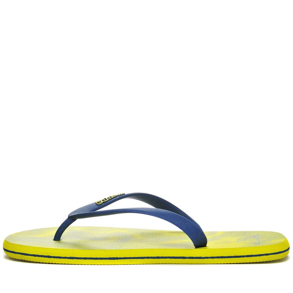 Men Kappa Logo Rupesh Flip Flops Yellow | 564370-BSY