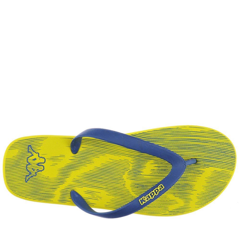 Men Kappa Logo Rupesh Flip Flops Yellow | 564370-BSY