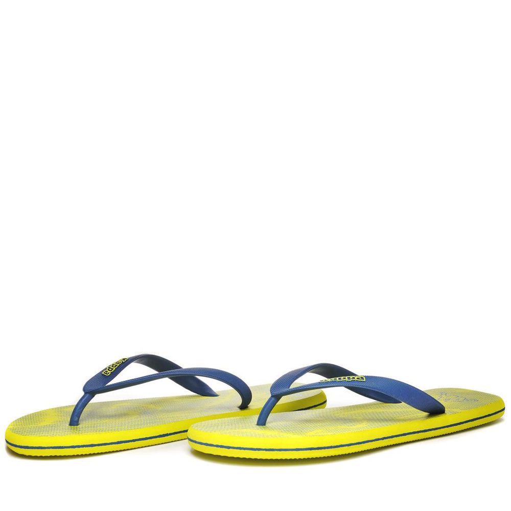 Men Kappa Logo Rupesh Flip Flops Yellow | 564370-BSY